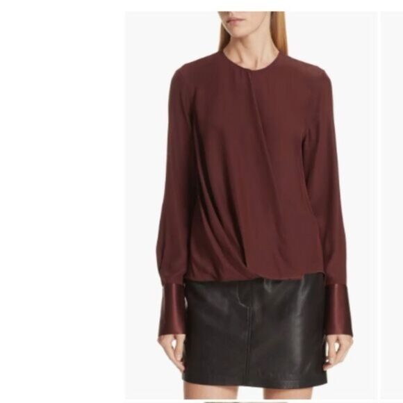 Rag & Bone Deep Burgundy Blouse - Picture 1 of 4